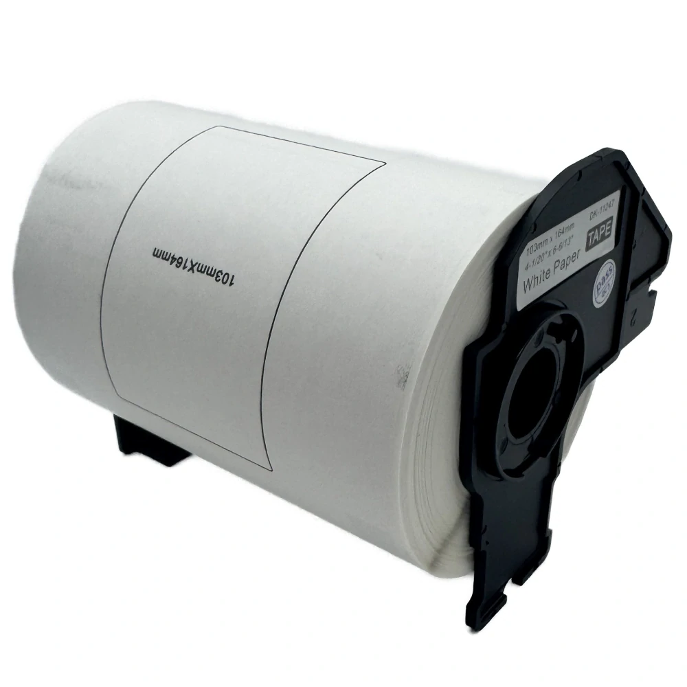 Štítky / etikety pro tiskárny BROTHER QL - typ DK-11247 - 103 x 164 mm - 180 ks/role, bílá (kompatibilní)