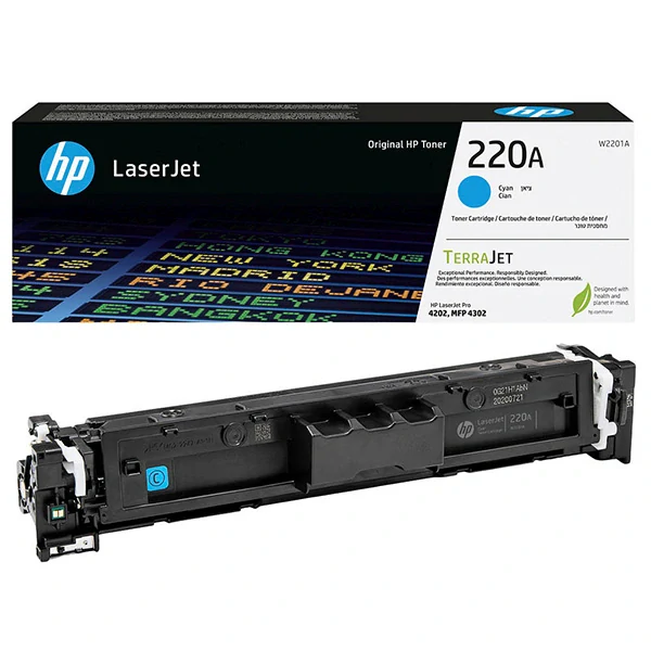 HP originální toner W2201A, HP 220A, cyan, 1800str.