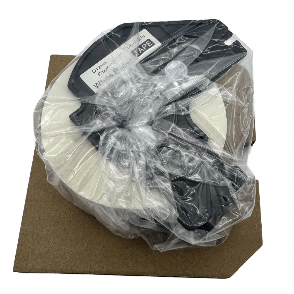 Štítky / etikety pro tiskárny BROTHER QL - typ DK-11219 – průměr 12 mm - 1200 ks/role, bílá (kompatibilní)