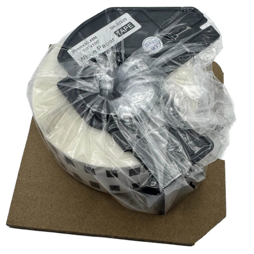 Štítky / etikety pro tiskárny BROTHER QL - typ DK-22225 – 38 mm x 30,48 m - bílá, papírová samolepící role (kompatibilní)