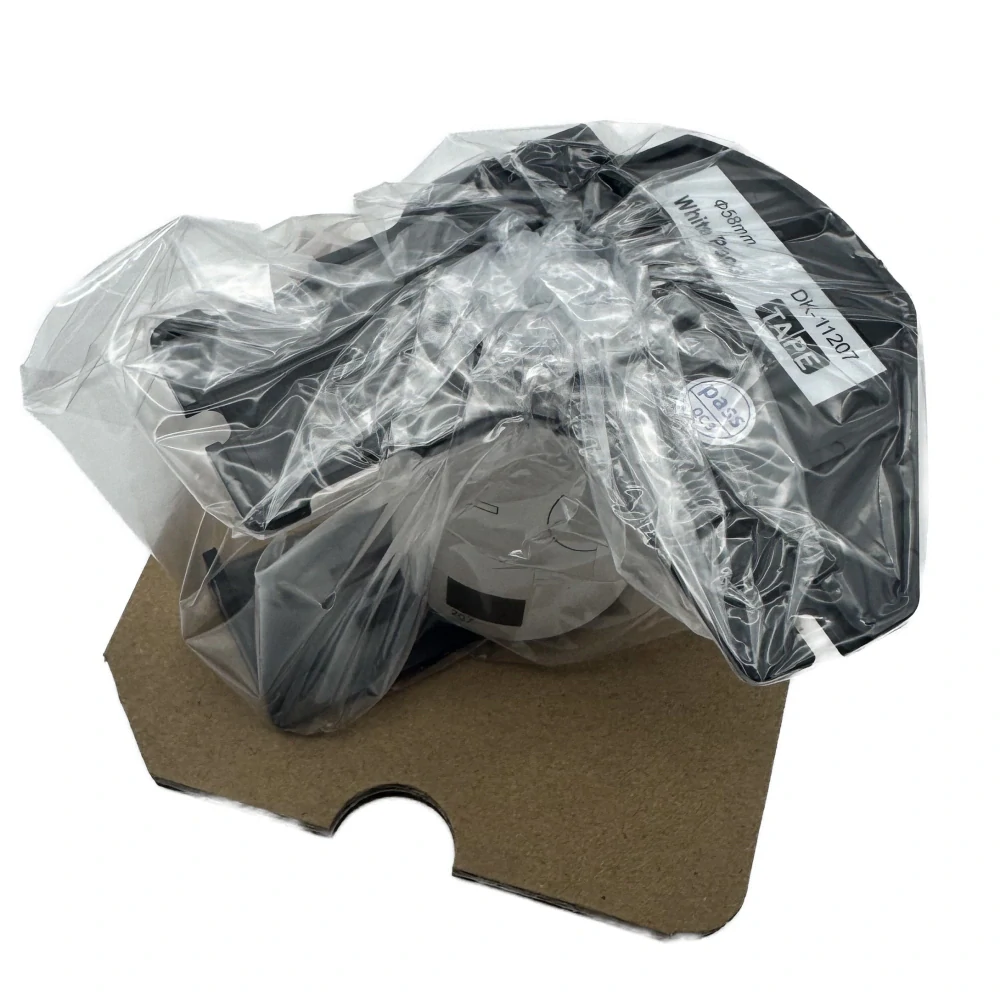 Štítky / etikety pro tiskárny BROTHER QL - typ DK-11207 – průměr 58 mm - 100 ks/role, CD/DVD štítek, bílá (kompatibilní)