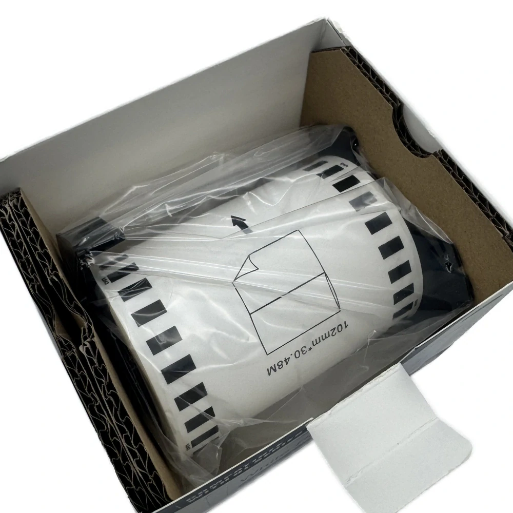 Štítky / etikety pro tiskárny BROTHER QL - typ DK-22243 – 102 mm x 30,48 m - bílá, papírová samolepící role (kompatibilní)