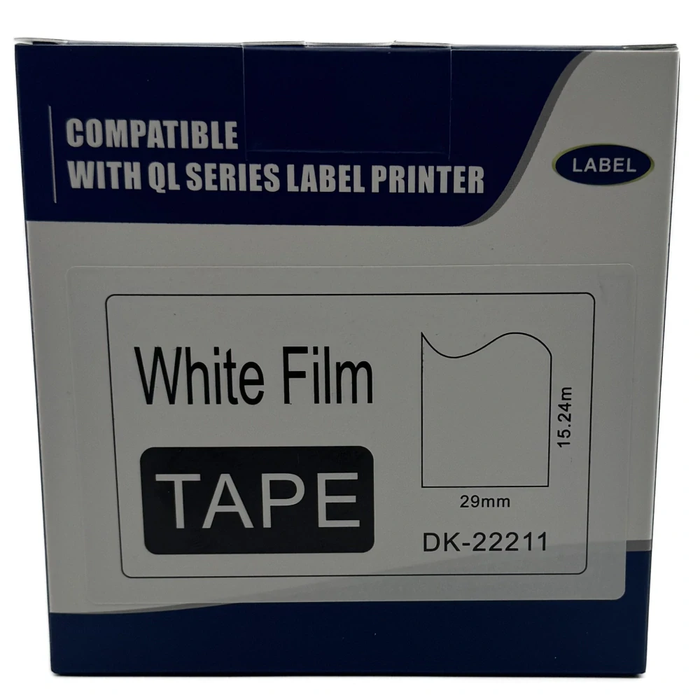 Štítky / etikety pro tiskárny BROTHER QL - typ DK-22211 – 29 mm x 15,24 m - bílá, papírová samolepící role (kompatibilní)