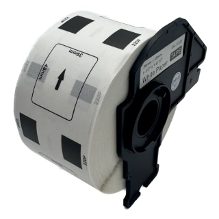 Štítky / etikety pro tiskárny BROTHER QL - typ DK-11220 - 39 x 48 mm - 620 ks/role, bílá (kompatibilní)