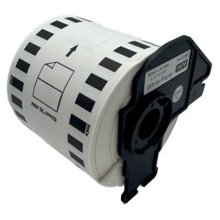 Štítky / etikety pro tiskárny BROTHER QL - typ DK-22205 – 62 mm x 30,48 m - bílá, papírová samolepící role (kompatibilní)