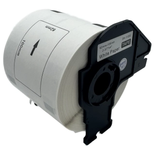 Štítky / etikety pro tiskárny BROTHER QL - typ DK-11202 - 62 x 100 mm - 300 ks/role, bílá (kompatibilní)